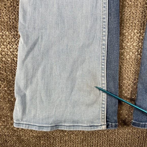 Hollister Jeans Women 3L (26X34)‎ Blue Two Toned Curvy High Rise Vintage Flare - Picture 5 of 10
